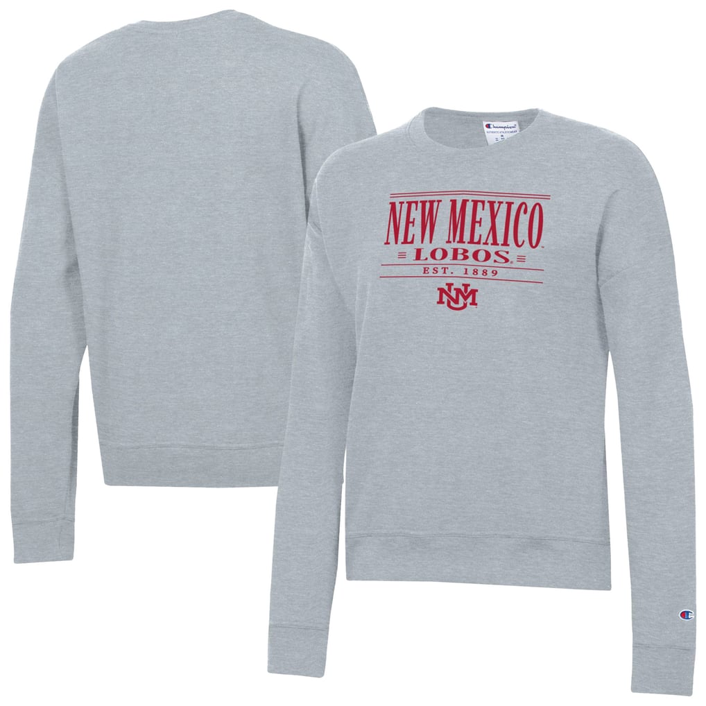  New Mexico Lobos Champion Women's Powerblend Pullover Sweatshirt - Gray